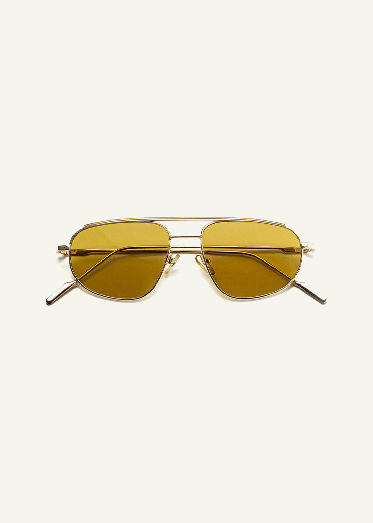 sybaria; sybaria sunglasses; BRERA sunglasses (GOLDEN); Aviator; luxury Aviator; premium unisex eyewear; ultralight polycarbonate eyewear; Golden UV400 lenses; high fashion eyewear; chromotherapy eyewear;