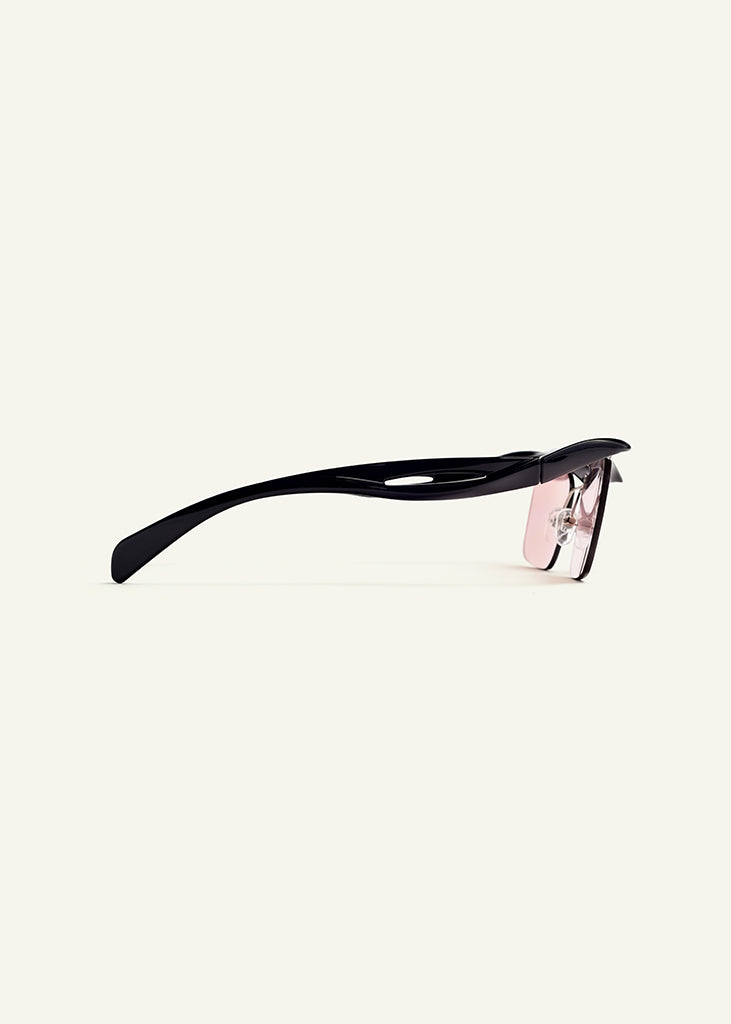 sybaria; sybaria sunglasses; CONCILIAZIONE SQUARE sunglasses (BLACK & AMBER); Squared; Squared luxury; premium unisex eyewear; ultralight polycarbonate eyewear; Hazelnut UV400 lenses; high fashion eyewear; chromotherapy eyewear;