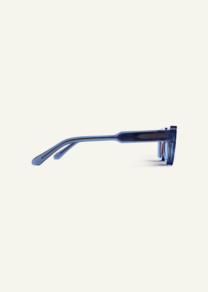 sybaria; sybaria sunglasses; MANZONI sunglasses (SKY BLUE & MOCHA); Squared; Squared luxury; premium unisex eyewear; ultralight polycarbonate eyewear; Mocha UV400 lenses; high fashion eyewear; chromotherapy eyewear;