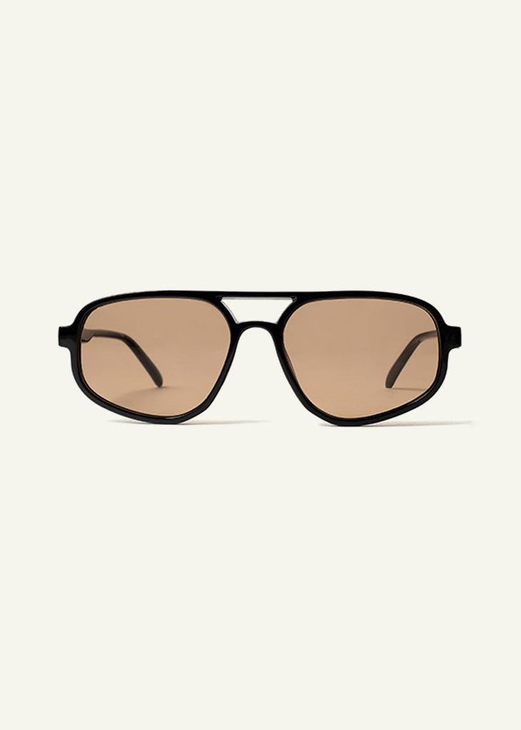 sybaria; sybaria sunglasses; MOSCOVA sunglasses (BLACK & MOCHA); Aviator; luxury Aviator; premium unisex eyewear; ultralight polycarbonate eyewear; Mocha UV400 lenses; high fashion eyewear; chromotherapy eyewear;
