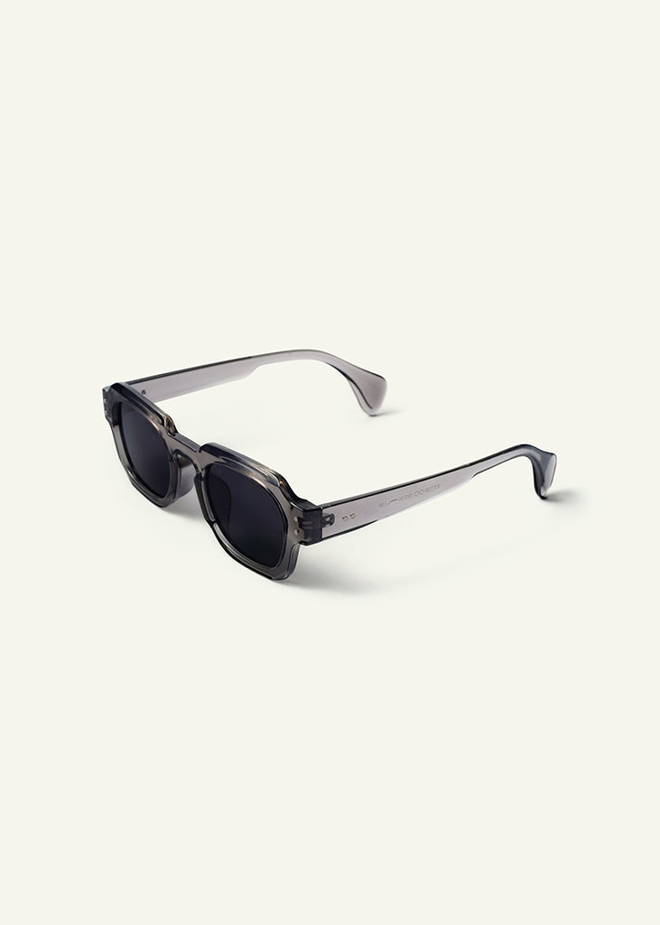sybaria; sybaria sunglasses; VERCELLI sunglasses (GRAY & SMOKE); Wayfarer & Geometric; Luxury Wayfarer & Geometric; Premium unisex eyewear; Ultralight polycarbonate eyewear; Smoke UV400 lenses; High fashion eyewear; chromotherapy eyewear;