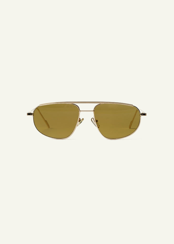 sybaria; sybaria sunglasses; BRERA sunglasses (GOLDEN); Aviator; luxury Aviator; premium unisex eyewear; ultralight polycarbonate eyewear; Golden UV400 lenses; high fashion eyewear; chromotherapy eyewear;