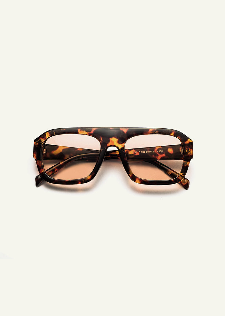 sybaria; sybaria sunglasses; CROCETTA sunglasses (HAVANA & AMBER); Squared; Squared luxury; premium unisex eyewear; ultralight polycarbonate eyewear; Amber UV400 lenses; high fashion eyewear; chromotherapy eyewear;