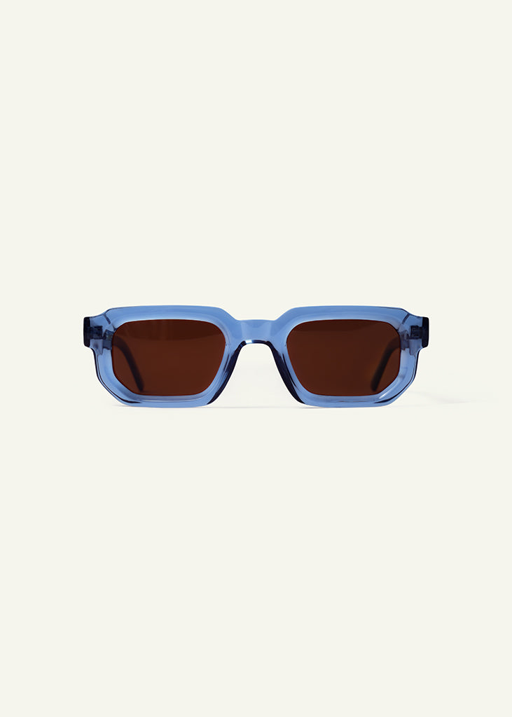 SYBARIA EYEWEAR | Model MANZONI - SKY BLUE & MOCHA | Squared in