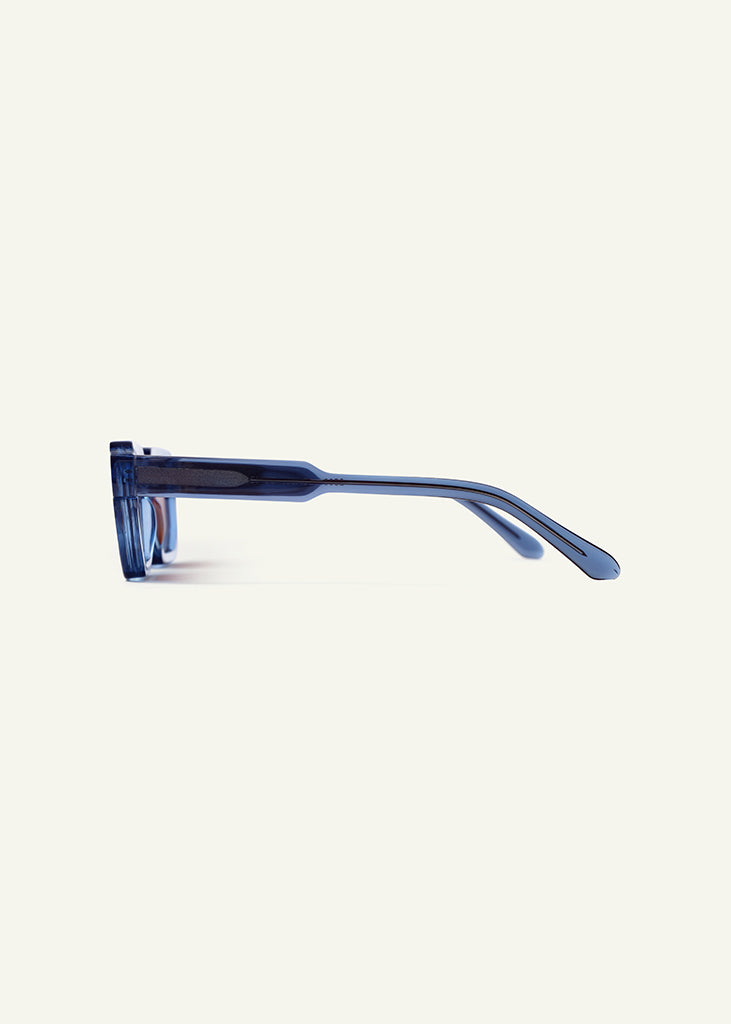 sybaria; sybaria sunglasses; MANZONI sunglasses (SKY BLUE & MOCHA); Squared; Squared luxury; premium unisex eyewear; ultralight polycarbonate eyewear; Mocha UV400 lenses; high fashion eyewear; chromotherapy eyewear;
