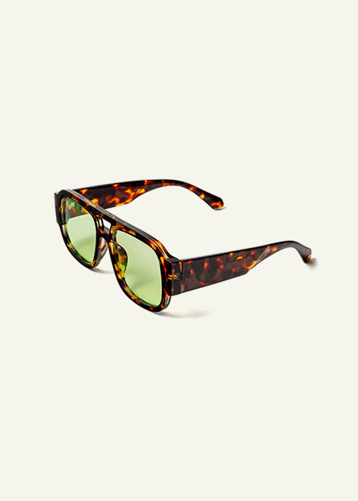 sybaria; sybaria sunglasses; MONTENAPOLEONE sunglasses (HAVANA & MINT); Aviator; luxury Aviator; premium unisex eyewear; ultra-lightweight polycarbonate eyewear; Mint UV400 lenses; high fashion eyewear; chromotherapy eyewear;