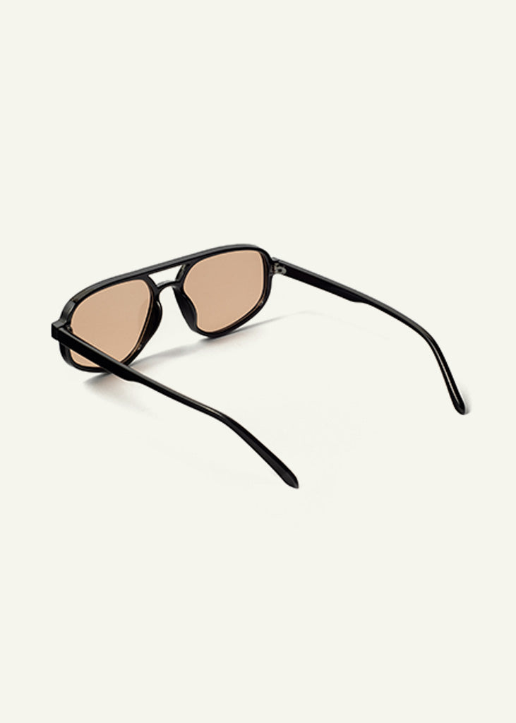 sybaria; sybaria sunglasses; MOSCOVA sunglasses (BLACK & MOCHA); Aviator; luxury Aviator; premium unisex eyewear; ultralight polycarbonate eyewear; Mocha UV400 lenses; high fashion eyewear; chromotherapy eyewear;