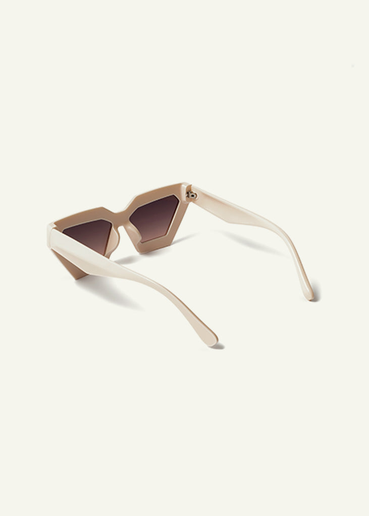 sybaria; sybaria sunglasses; POSITANO sunglasses (CREAM & AMBER); Geometric & Cat Eye; Geometric & Cat Eye luxury; premium unisex eyewear; ultralight polycarbonate eyewear; Amber UV400 lenses; high fashion eyewear; chromotherapy eyewear;