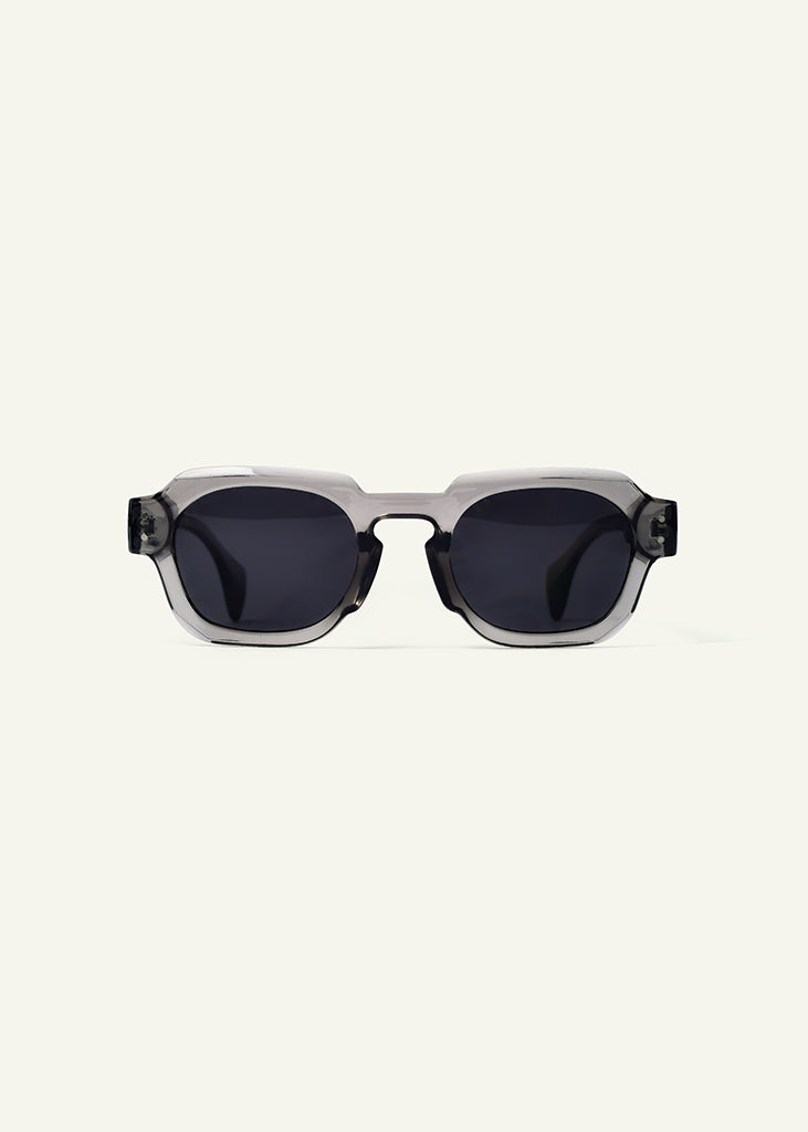 sybaria; sybaria sunglasses; VERCELLI sunglasses (GRAY & SMOKE); Wayfarer & Geometric; Luxury Wayfarer & Geometric; Premium unisex eyewear; Ultralight polycarbonate eyewear; Smoke UV400 lenses; High fashion eyewear; chromotherapy eyewear;