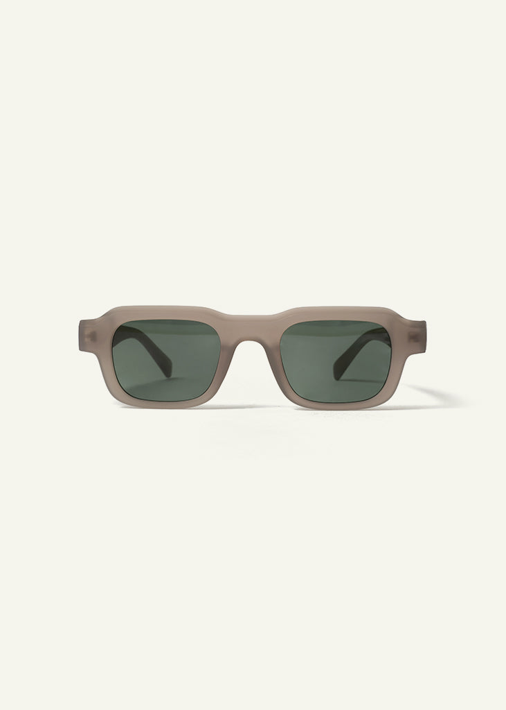 sybaria; sybaria sunglasses; VERSILIA sunglasses (MATTE GRAY & OLIVE); Wayfarer; luxury Wayfarer; premium unisex eyewear; ultra-lightweight polycarbonate eyewear; Olive UV400 lenses; high fashion eyewear; chromotherapy eyewear;